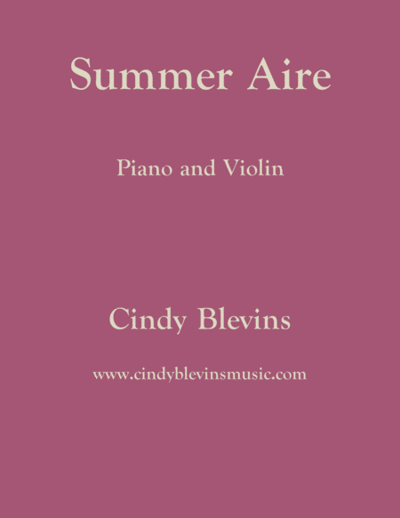 Free Sheet Music Summer Aire For Piano And Violin