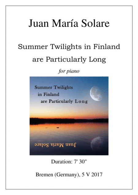 Summer Twilights In Finland Are Particularly Long Sheet Music