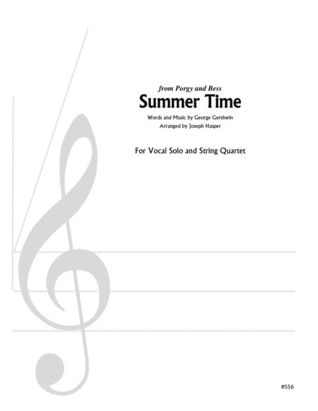 Summertime High Female Vocal And Strings Sheet Music