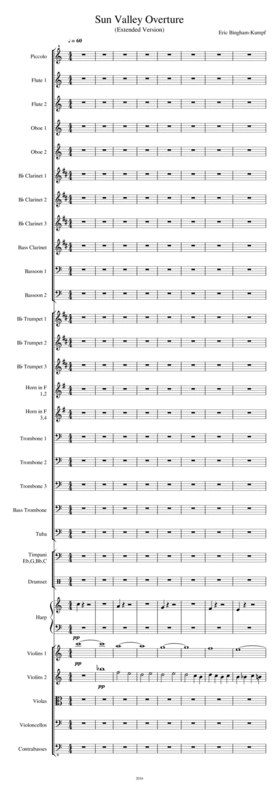 Free Sheet Music Sun Valley Overture Extended Version