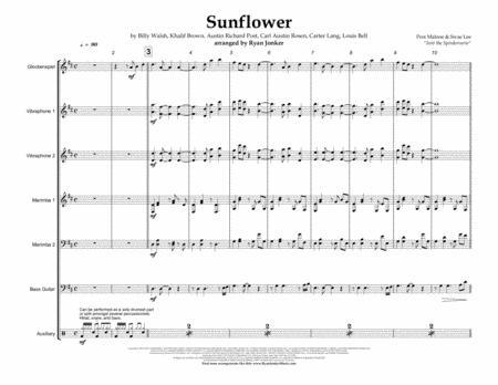 Sunflower Into The Spiderverse For Percussion Ensemble Sheet Music