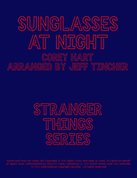 Sunglasses At Night Sheet Music