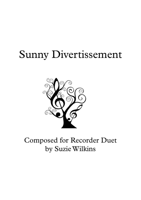 Sunny Divertissement For Sa Recorder Duet And Piano Sheet Music