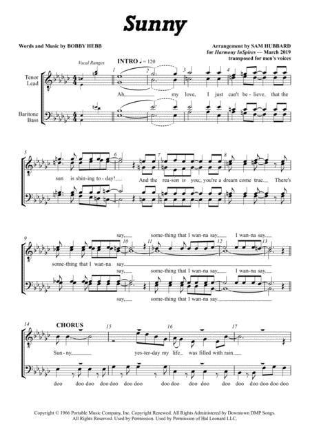 Free Sheet Music Sunny M