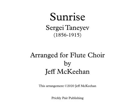 Free Sheet Music Sunrise For Flute Choir