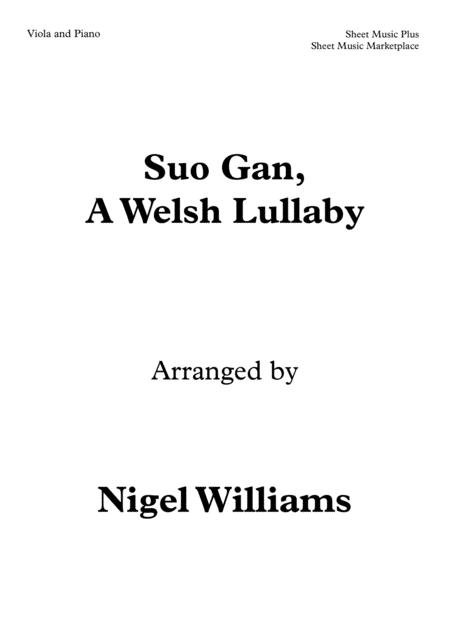 Free Sheet Music Suo Gan A Welsh Lullaby For Viola And Piano