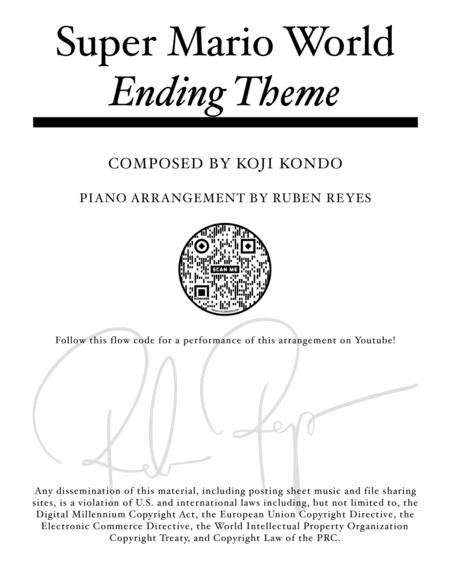 Super Mario World Ending Theme Advanced Piano Arrangement Sheet Music