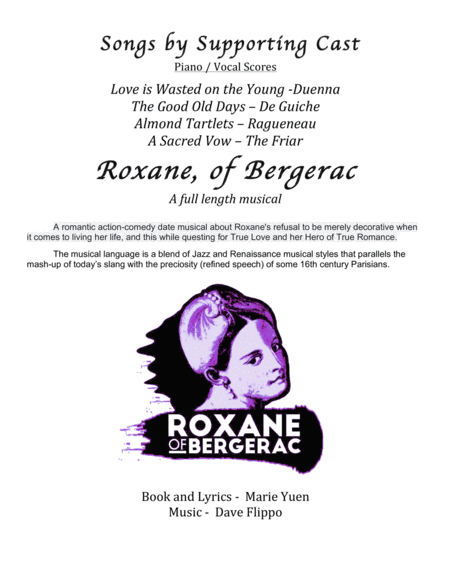 Free Sheet Music Supporting Character Songs From Roxane Of Bergerac