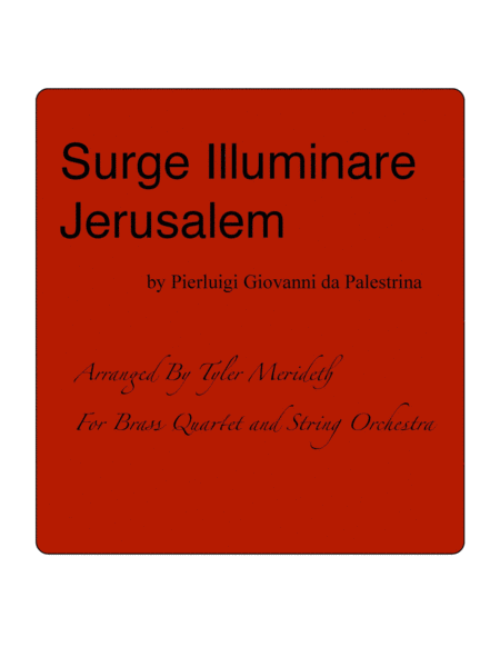 Surge Illuminare Jerusalem Sheet Music