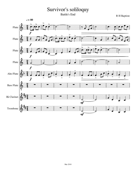 Free Sheet Music Survivors Soliloquy