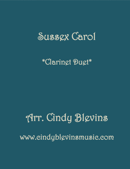 Free Sheet Music Sussex Carol For Clarinet Duet