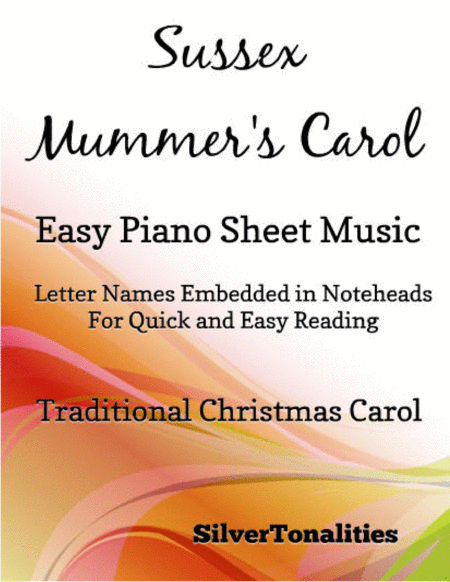 Sussex Mummers Carol Easy Piano Sheet Music Sheet Music