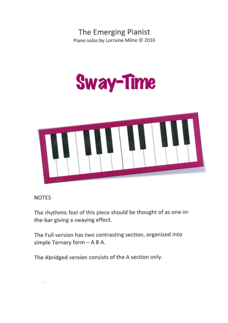 Free Sheet Music Sway Time