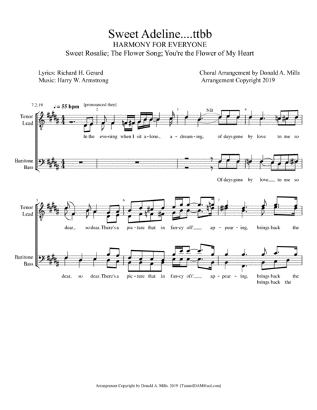 Sweet Adeline Sheet Music