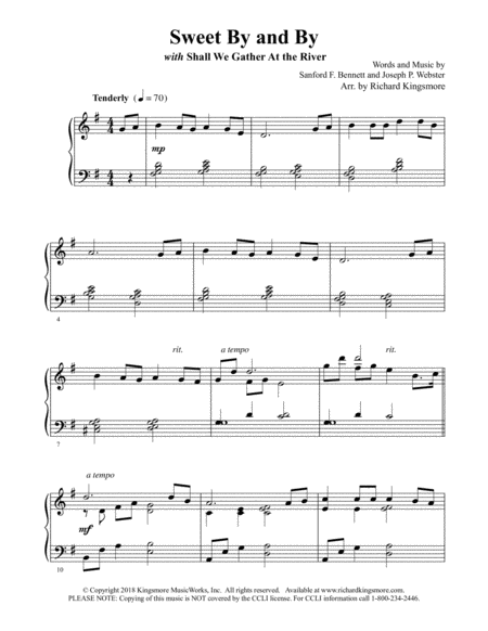 Sweet By And By With Shall We Gather At The River Sheet Music