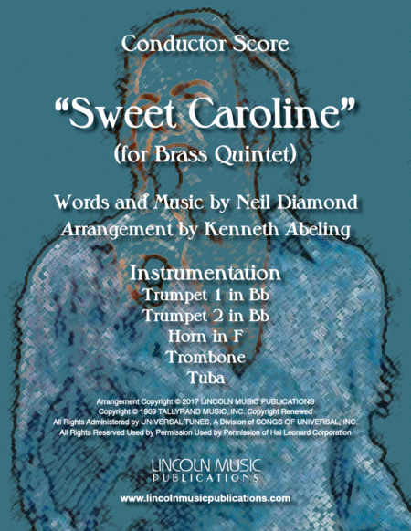 Free Sheet Music Sweet Caroline For Brass Quintet