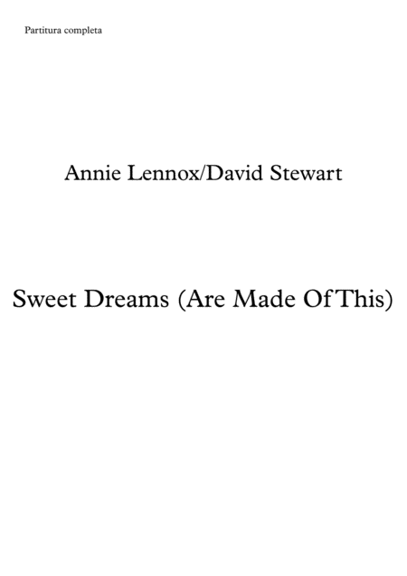 Sweet Dreams Are Made Of This Brass Quintet Sheet Music