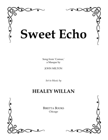 Sweet Echo Sheet Music