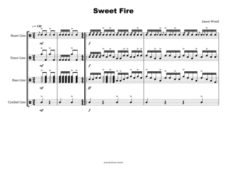 Sweet Fire Drumline Cadence Sheet Music