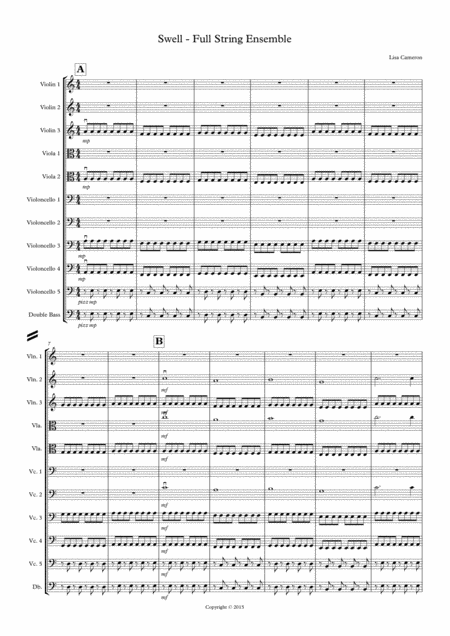 Free Sheet Music Swell String Quintet