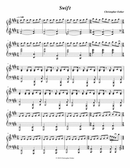 Free Sheet Music Swift