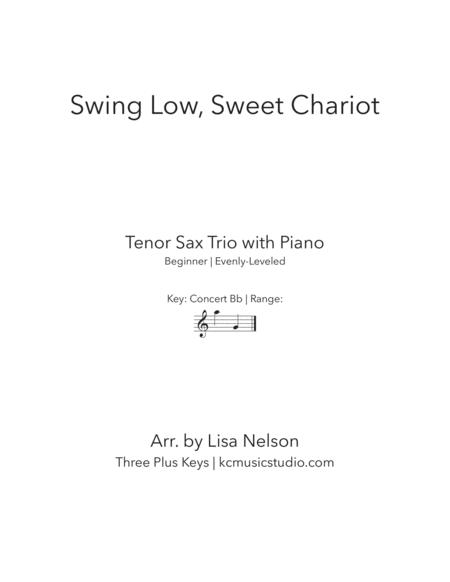Free Sheet Music Swing Low Sweet Chariot Tenor Sax Trio With Piano Accompaniment
