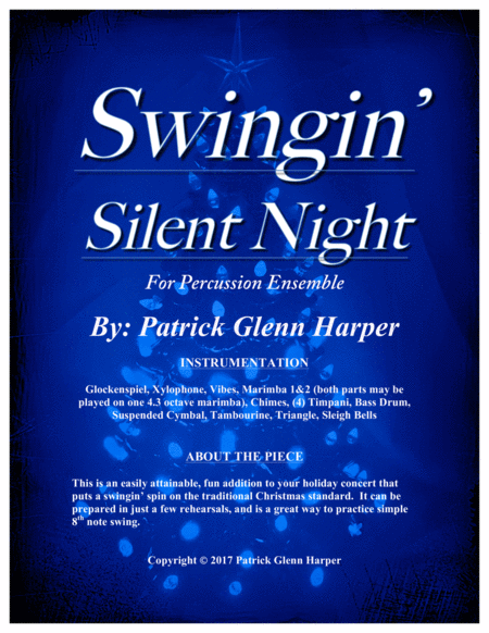 Swingin Silent Night For Percussion Ensemble Sheet Music