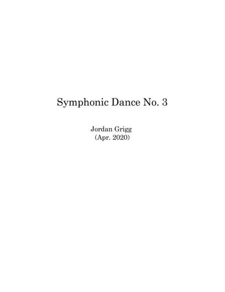 Free Sheet Music Symphonic Dance No 3