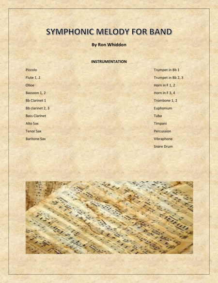 Symphonic Melody For Band Sheet Music