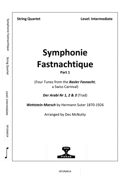 Free Sheet Music Symphonie Fastnachtique Four Tunes From The Basler Fasnacht