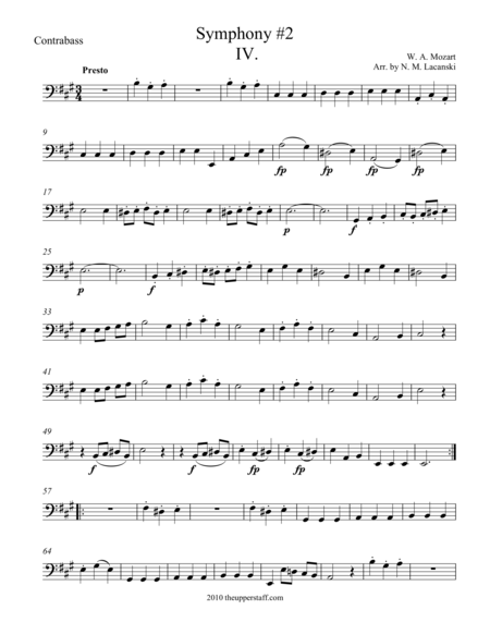 Symphony 2 Movement Iv Sheet Music