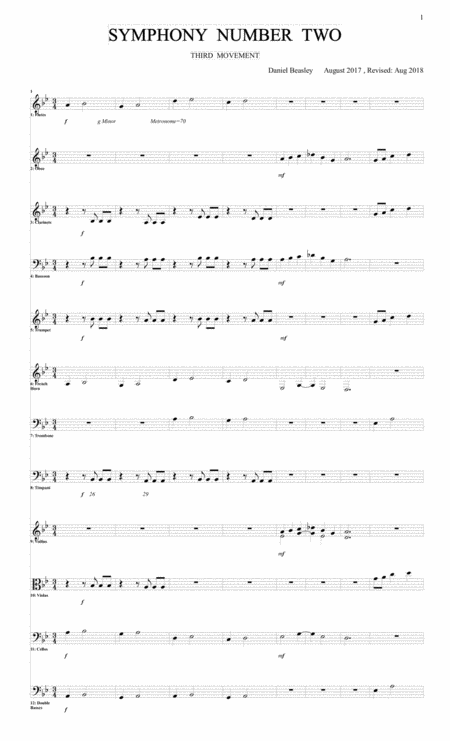 Symphony 2 Third Movement Sheet Music