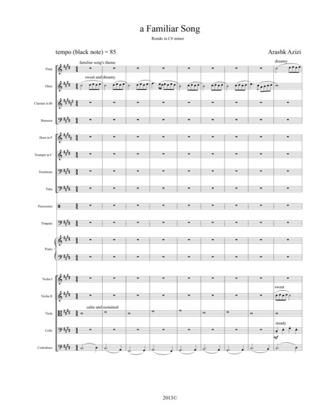 Free Sheet Music Symphony No 1 In C Sharp Minor Op 1 In The Eternal Day I Andante A Familiar Song