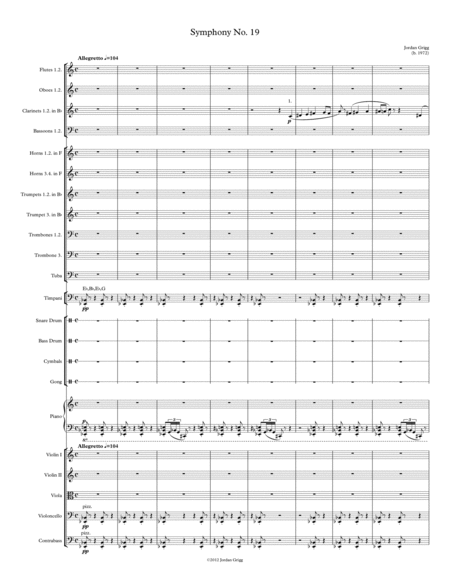 Symphony No 19 Score And Parts Sheet Music