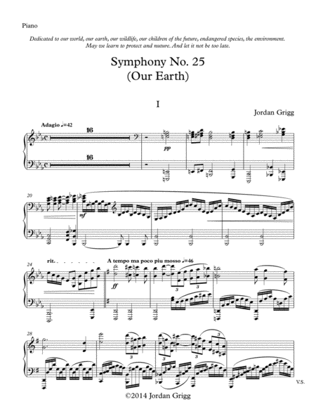 Free Sheet Music Symphony No 25 Our Earth Part 3