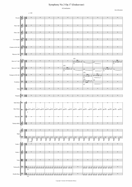 Free Sheet Music Symphony No 3 Op 17 Endeavour Mov 4 Conclusion