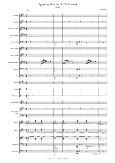 Symphony No 4 Op 18 The Seasons 1st Movement Spring Sheet Music