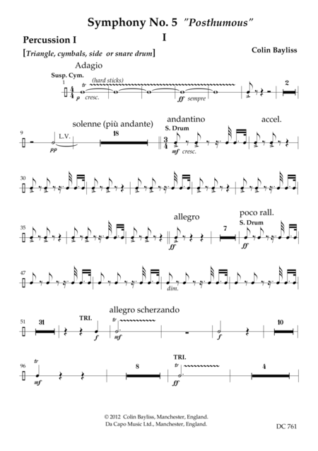 Free Sheet Music Symphony No 5 Percussion Parts