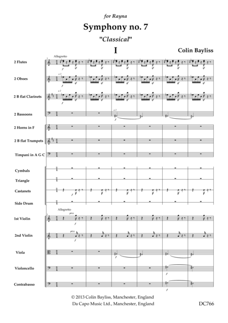 Symphony No 7 Classical Score Sheet Music