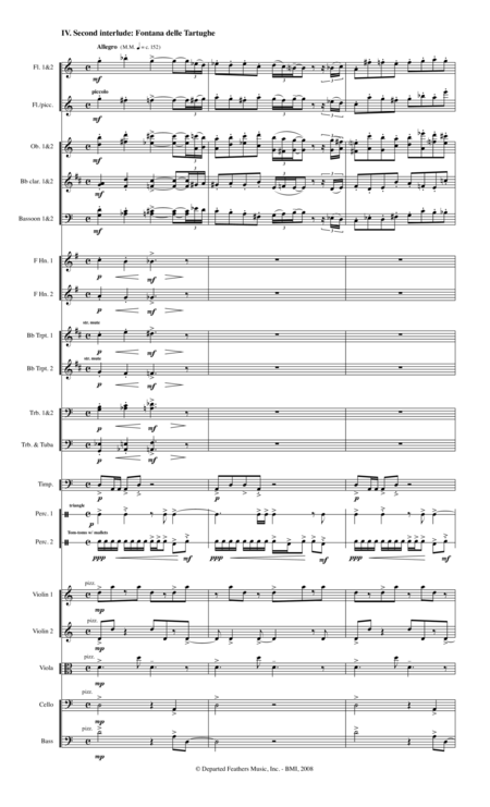 Free Sheet Music Symphony No 7 Roman Holidays 2008 Rev 2013 3rd Movement Second Interlude