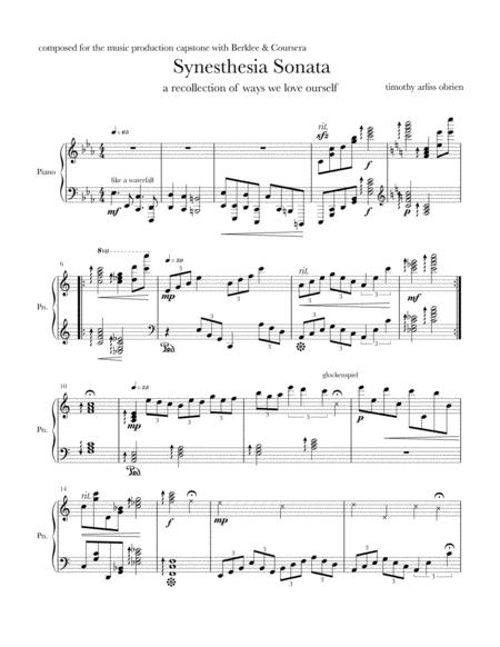 Free Sheet Music Synesthesia Sonata