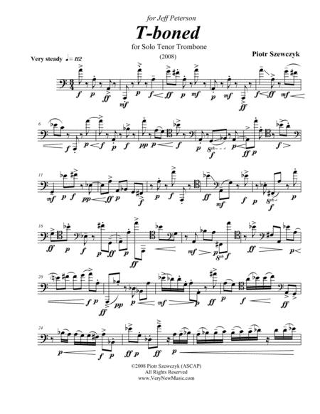 T Boned For Solo Tenor Trombone Sheet Music