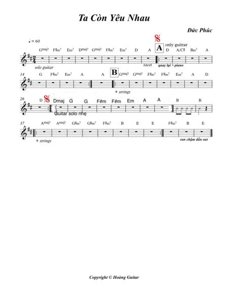 Free Sheet Music Ta Con Yeu Nhau Ddur Duc Phuc