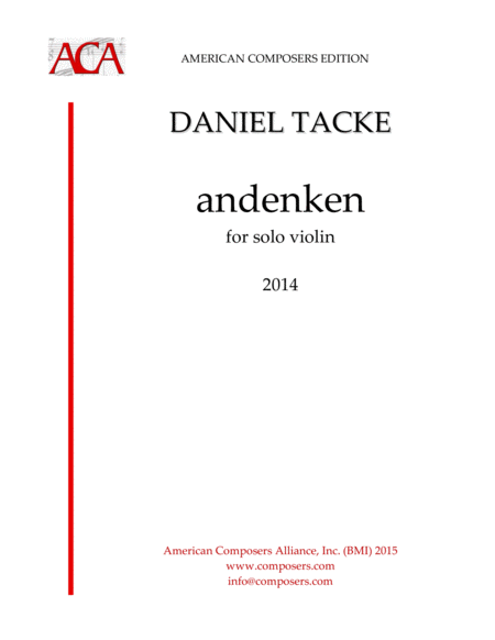 Free Sheet Music Tacke Andenken