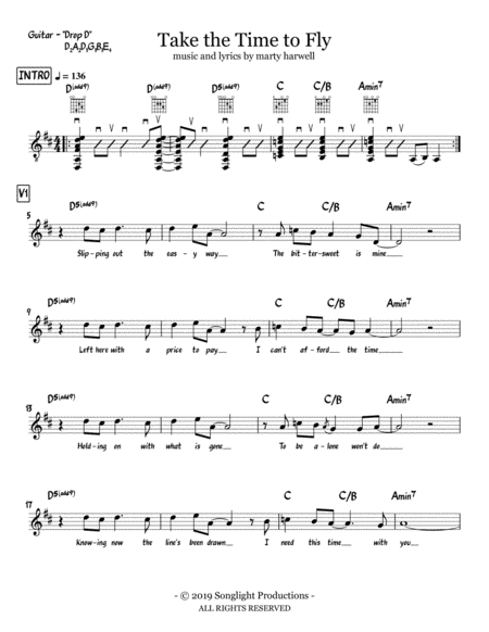 Take The Time To Fly Sheet Music