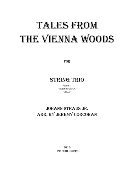 Free Sheet Music Tales From The Vienna Woods For String Trio