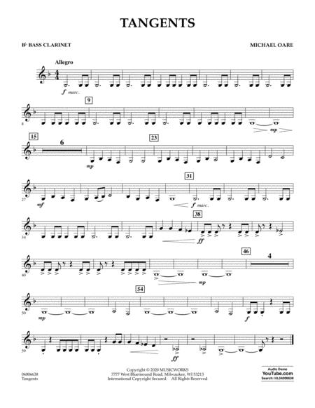 Free Sheet Music Tangents Bb Bass Clarinet
