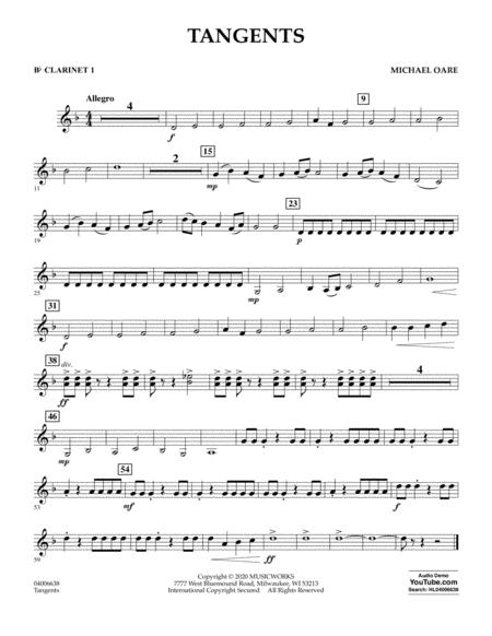 Free Sheet Music Tangents Bb Clarinet 1