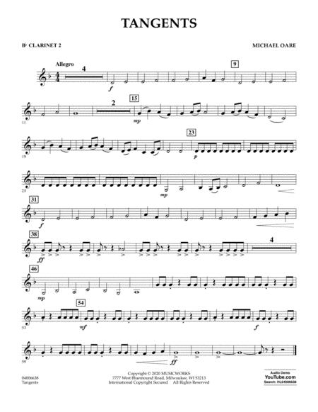 Free Sheet Music Tangents Bb Clarinet 2