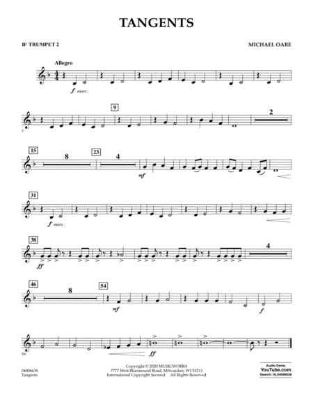 Free Sheet Music Tangents Bb Trumpet 2